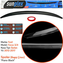 Sunplex Ford Focus 3/4 Sedan 2012-2017 Spoiler Bagaj Çıtası Piano Black