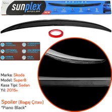 Sunplex Skoda Superb 2015+ Spoiler Bagaj Çıtası Piano Black