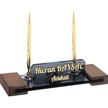 Sentez Masa Üstü İsimlik Karatay Ahşap Masa İsimliği