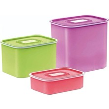 Tupperware Renkli Su Saklama Kabı 3'lü Set