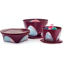 Tupperware Tutku 3'lü Simli Set