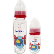 Bambino 2'li Cam Biberon Seti 225ML + 125 ml ( Gaz Önleyicili )