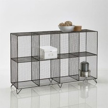 Go Dekor Grid Console 8 Raflı Büyük Kitaplık & Vitrin Modeli