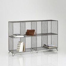 Go Dekor Grid Console 8 Raflı Büyük Kitaplık & Vitrin Modeli