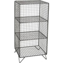 Go Dekor Metal Telli 3 Gözlü Kafes (Grid) Raf