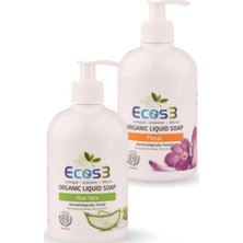 Ecos3 Organik Sıvı Sabun Aloevera + Floral 500 ml x 2 Adet