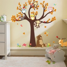 Kt Decoration Ağaç ve Sevimli Ayıcık Bebek ve Çocuk Odası Pvc Duvar Sticker