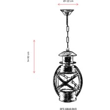 AVONNI BFE-68048-BKR Kahverengi Boyalı Dış Mekan Aydınlatma E27 Aluminyum Polikarbon Cam 22cm