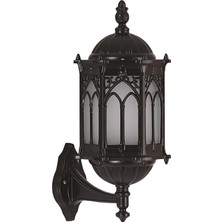 AVONNI BAP-68051-BSY-M1-OP Siyah Boyalı Dış Mekan Aydınlatma E27 Aluminyum Polikarbon Cam 25x20cm