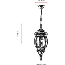 AVONNI BFE-68063-BKR Kahverengi Boyalı Dış Mekan Aydınlatma E27 Aluminyum Polikarbon Cam 20cm
