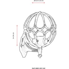AVONNI BAP-68081-BSY-M2 Siyah Boyalı Dış Mekan Aydınlatma E27 ABS Akrilik Cam 28x23cm