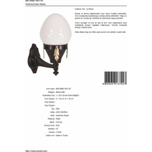 AVONNI BAP-68087-BSY-OP Sarı/Siyah Boyalı Dış Mekan Aydınlatma E27 Aluminyum Döküm Dip Akrilik Cam 40cm