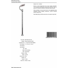 AVONNI BDR-68103-GR-LED Siyah Elektrostatik Toz Boyalı Dış Mekan Aydınlatma LED Çelik Boru Aluminyum 90cm