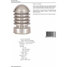 AVONNI BSU-68139-BBY Beyaz Boyalı Dış Mekan Aydınlatma E27 Aluminyum Polikarbon/Akrilik Cam 17cm