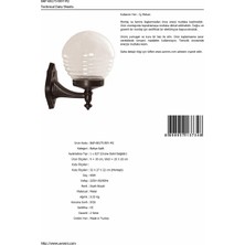 AVONNI BAP-68175-BSY-M2 Siyah Boyalı Dış Mekan Aydınlatma E27 ABS Akrilik Cam 25x20cm