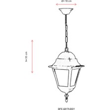 AVONNI BFE-68179-BSY Siyah Boyalı Dış Mekan Aydınlatma E27 ABS Polikarbon Cam 18cm