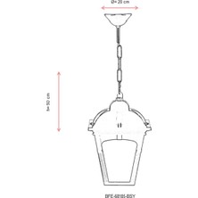 AVONNI BFE-68185-BSY Siyah Boyalı Dış Mekan Aydınlatma E27 ABS Polikarbon Cam 20cm