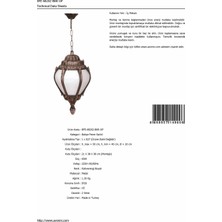 AVONNI BFE-68202-BKR-OP Kahverengi Boyalı Dış Mekan Aydınlatma E27 ABS Akrilik Cam 20cm