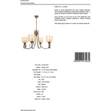 AVONNI AV-65218-4E Eskitme Kaplama Modern Avize E27 Metal Cam 70cm