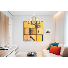 AVONNI AV-60190-6E Eskitme Kaplama Modern Avize E27 Metal Cam 70cm