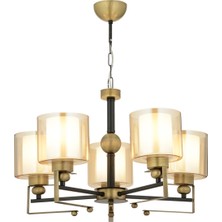 AVONNI AV-65227-5E Eskitme Kaplama Modern Avize E27 Metal Cam 58cm