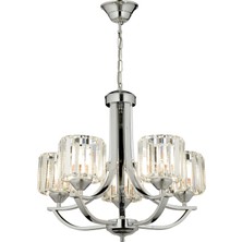 AVONNI AV-65226-5K Krom Kaplama Modern Avize E27 Metal Kristal 55cm