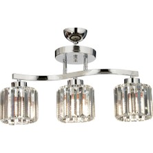 AVONNI AV-65231-3K Krom Kaplama Modern Avize E27 Metal Kristal 55x17cm