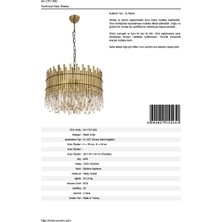 AVONNI AV-60162-E60 Eskitme Kaplama Klasik Avize E27 Metal Kristal 60cm