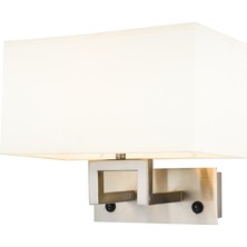 AVONNI HAP-9072-M2-N Nikel Kaplama Aplik E27 Metal Kumaş 28x20cm