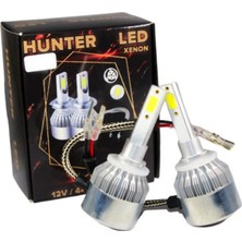 Eroğlu H4 LED Xenon Far Ampul Beyaz Şimşek Etkili 6000K 4400L - Hunter