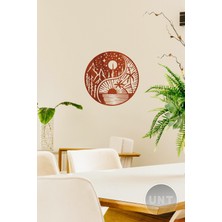 Unt Yin Yang Duvar Dekoru Ahşap Dekoratif Tablo Kahverengi