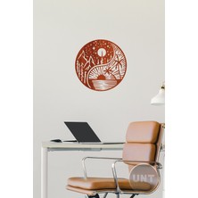Unt Yin Yang Duvar Dekoru Ahşap Dekoratif Tablo Kahverengi