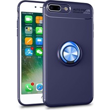 CaseArt Apple iPhone 6s Plus Kılıf Renkli Yüzüklü Manyetik Silikon Kapak Mavi