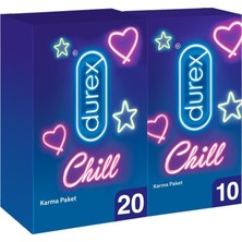 Durex Extreme  Prezervatif 20'li Avantaj Paketi + Durex Chill Karma Prezervatif 10'lu