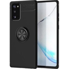 CaseArt Samsung Galaxy S20 Fe Kılıf Renkli Yüzüklü Manyetik Silikon Kapak Siyah - Siyah