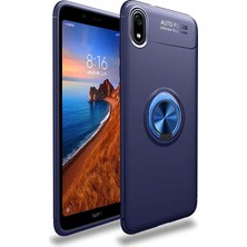 CaseArt Xiaomi Redmi 7A Kılıf Renkli Yüzüklü Manyetik Silikon Kapak Mavi