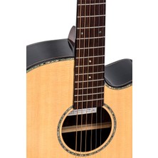 Valler VA555 Solid Top Cutaway Akustik Gitar Parlak Cilalı