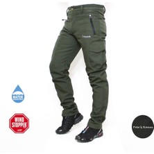 Mudwill Softshell Kargo Cepli Erkek Pantolon-Düz Haki