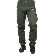 Mudwill Softshell Kargo Cepli Erkek Pantolon-Düz Haki