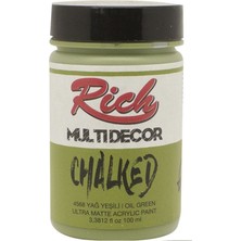 Rich Multi Decor Chalked 4568 Yağ Yeşili Akrilik Boya 100 cc Ultra Mat Özellikli