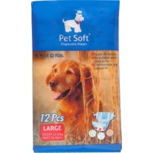 Pet Soft Köpek İçin Alt Tuvalet Bezi Large 34-54 cm 12' li