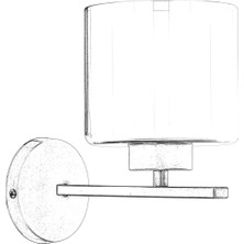 AVONNI AP-65245-1E Eskitme Kaplama Aplik E27 Metal Cam 20x27cm