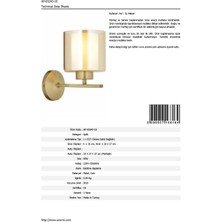 AVONNI AP-65245-1E Eskitme Kaplama Aplik E27 Metal Cam 20x27cm