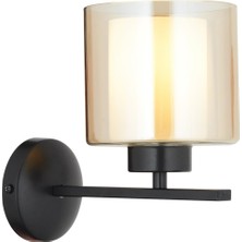 AVONNI AP-65245-1BSY Siyah Boyalı Aplik E27 Metal Cam 20x27cm