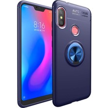 Kzy Xiaomi Mi 8 Kılıf Renkli Yüzüklü Manyetik Silikon Kapak Mavi - Mavi