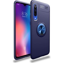 Kzy Xiaomi Mi 9 Kılıf Renkli Yüzüklü Manyetik Silikon Kapak Mavi - Mavi