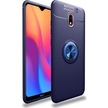 Kzy Xiaomi Redmi 8A Kılıf Renkli Yüzüklü Manyetik Silikon Kapak Mavi - Mavi