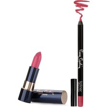 Pierre Cardin Mat Ruj Sugar Candy+Lipliner Suya Dayanıklı Dudak Kalemi- 2'li Set