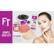 Ft Ağda Seti Makina, Pudralı Granül Ağda, 125 ml Yağ, Spatula, 2mt Bez