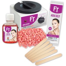 Ft Ağda Seti Makina, Pudralı Granül Ağda, 125 ml Yağ, Spatula, 2mt Bez